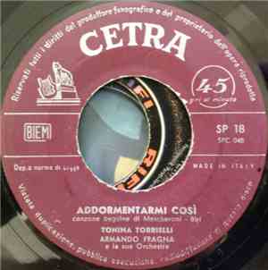 Tonina Torrielli - Addormentarmi Così / Tornerai