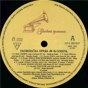 Various - Zagrebačka Opera 40-ih Godina