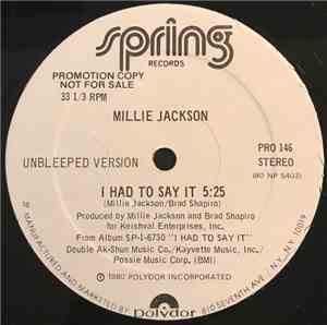 Millie Jackson - I Had To Say It