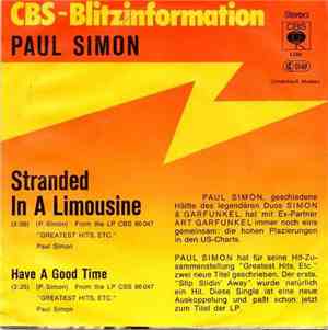 Paul Simon - Stranded In A Limousine