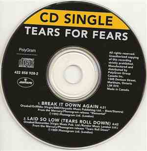 Tears For Fears - Break It Down Again