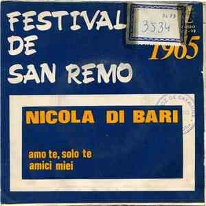 Nicola Di Bari - Festival De San Remo 1965