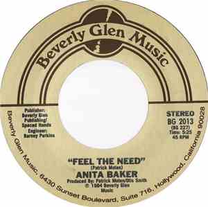 Anita Baker - Feel The Need / Sometimes