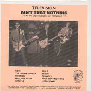 Television - Ain't That Nothing (Live At The Old Waldorf, San Francisco 197 ...
