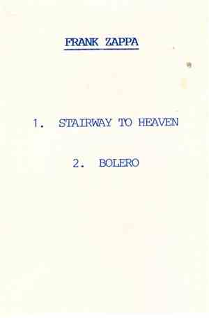 Frank Zappa - Stairway To Heaven