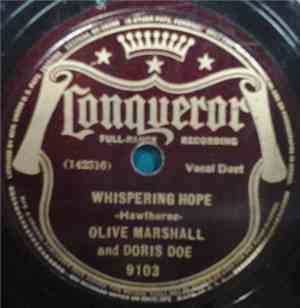 Olive Marshall And Doris Doe - Whispering Hope / Somewhere A Voice Is Calli ...