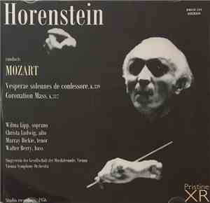 Horenstein Conducts Mozart - Vesperae Solennes De Confessore, K.339 / Coron ...