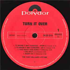 The Tony Williams Lifetime - (Turn It Over)