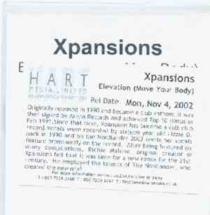 Xpansions - Elevation (Move Your Body) 2002
