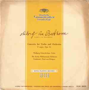 Ludwig van Beethoven - Wolfgang Schneiderhan, The Berlin Philharmonic Orche ...
