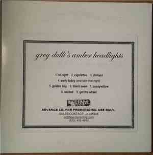 Greg Dulli - Greg Dulli's Amber Headlights