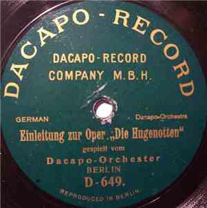 Dacapo-Orchester - Einleitung Zur Oper 