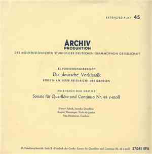 Friedrich Der Grosse - Sonate Für Querflöte Und Continuo Nr. 48 E-Moll