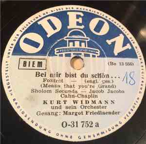 Kurt Widmann Und Sein Orchester - Bei Mir Bist Du Schön ... / Sentimental J ...