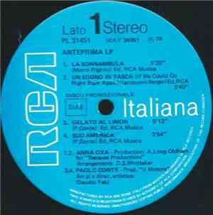 Various - Anteprima LP