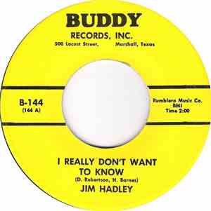 Jim Hadley - I Really Don't Want To Know / Caution