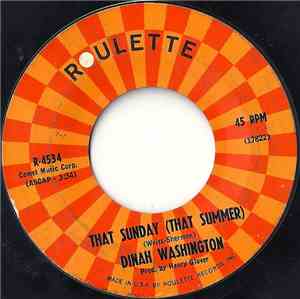 Dinah Washington - That Sunday (That Summer) / A Stranger On Earth