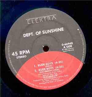 Dept. Of Sunshine - Rude Boys / Space Tropics (Rapp-sody)