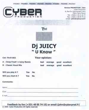 DJ Juicy - U Know