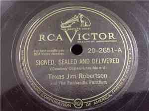 Texas Jim Robertson - Signed, Sealed And Delivered / Lost Deep In The Botto ...