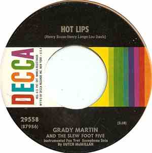 Grady Martin And The Slew Foot Five - Hot Lips / Singin' The Blues Till My  ...