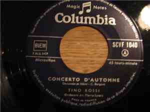 Tino Rossi Orchestre Dirigé Par Pierre Spiers - Concerto D'Automne / Menson ...