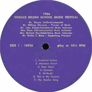 Horace Belden School - 1966 Music Festival
