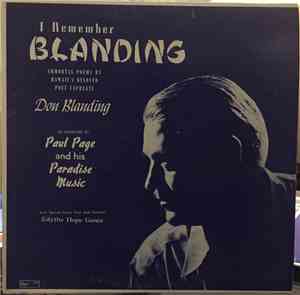 Paul Page And His Paradise Music - I Remember Blanding