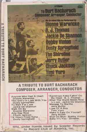 Various - A Tribute To Burt Bacharach Composer, Arranger, Conductor
