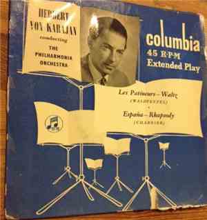 Herbert von Karajan, Philharmonia Orchestra - Les Patineurs - Waltz / Españ ...