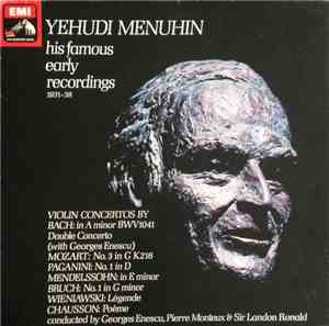 Yehudi Menuhin - His Famous Early Recordings 1931-38