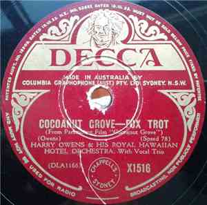 Harry Owens & His Royal Hawaiian Orchestra - Cocoanut Grove / Dreamy Hawaii ...
