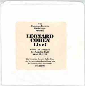 Leonard Cohen - Columbia Records Radio Hour Presents Leonard Cohen Live! Fr ...